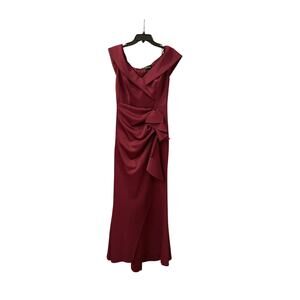 Xscape Evenings Off-Shoulder Ruffle Scuba Crepe Gown - Size 8